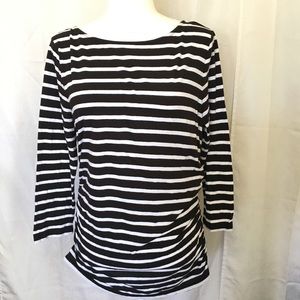 Michael Kors Stripe Top - Black White